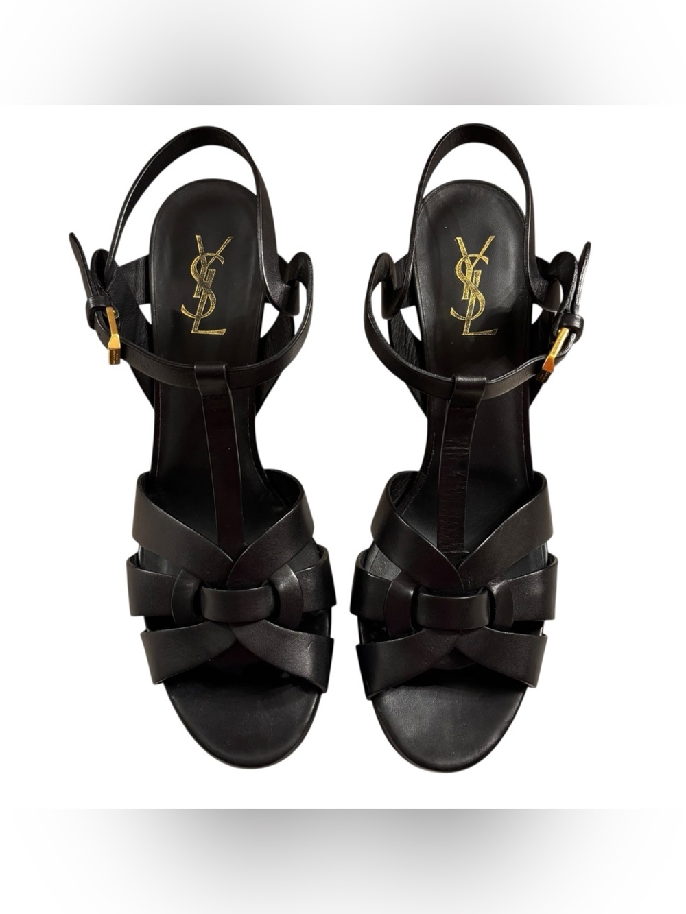 Saint Laurent | Tribute Platform Sandals Black Leather | EU 41